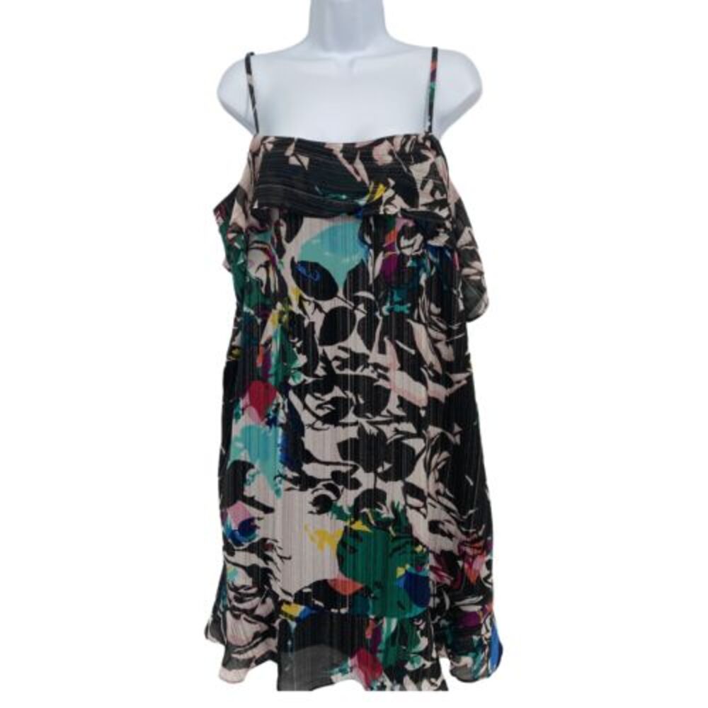 Nicole by Nicole Miller Multicolor Off Shoulder Floral Dress Size 16